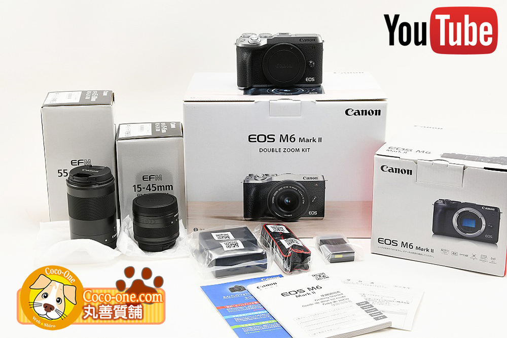 美品 EOS M6 Canon ミラーレス一眼　キャノンカメラ