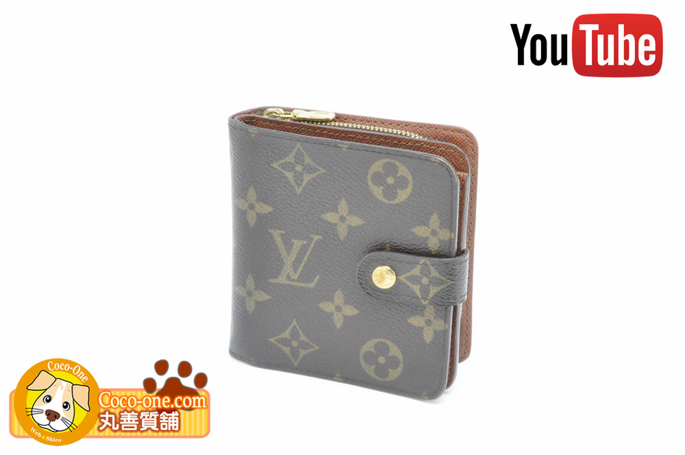 LOUIS VUITTON ルイヴィトン モノグラム コンパクトジップ M61667 二